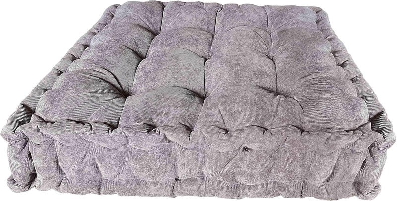 Verpert Floor Pillow 25x25 Inch, Square Meditation Cushion Floor Seating for Adults, Oversized Tufted seat Cushion Reading Nook for Kids, Yoga Meditation Pillow for Sitting on Floor-Gray - Image 3